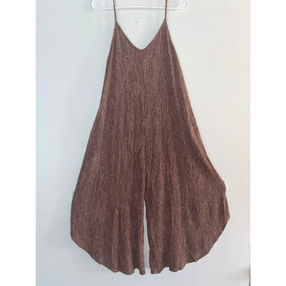 Final Touch Wide Leg Cropped Jumpsuit Size M - Picture 2 of 8